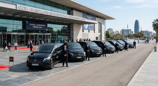 Fleet of business minivans